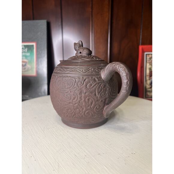 Yixing Zisha Chinese Clay Teapot 2008 Purple Clay Handmade Year Of Rat - Picture 8 of 10